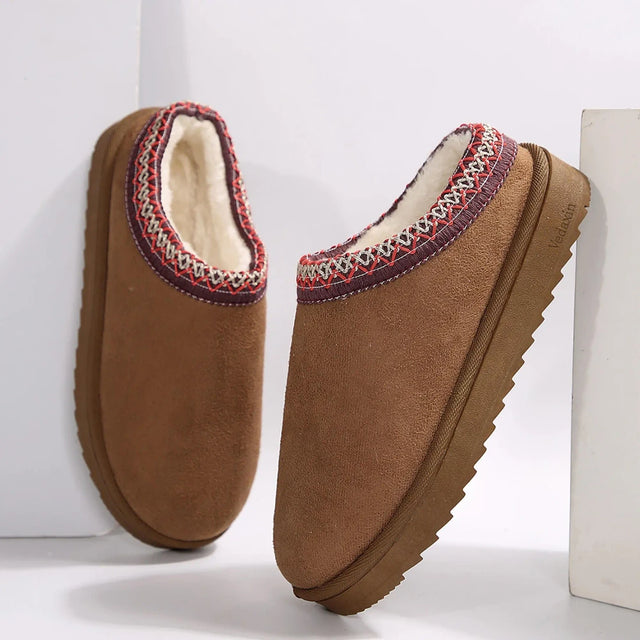 Stylish Suede Slip-On Winter Boots