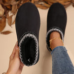 Stylish Suede Slip-On Winter Boots