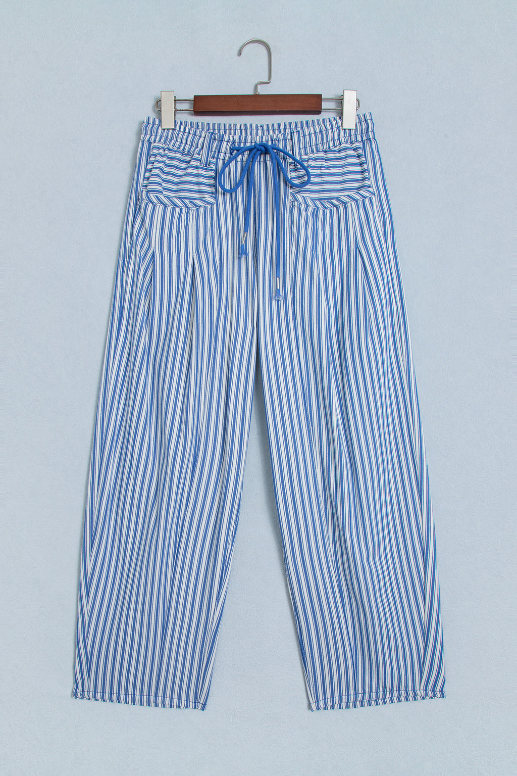 Black Stripe Drawstring Casual Loose Pants