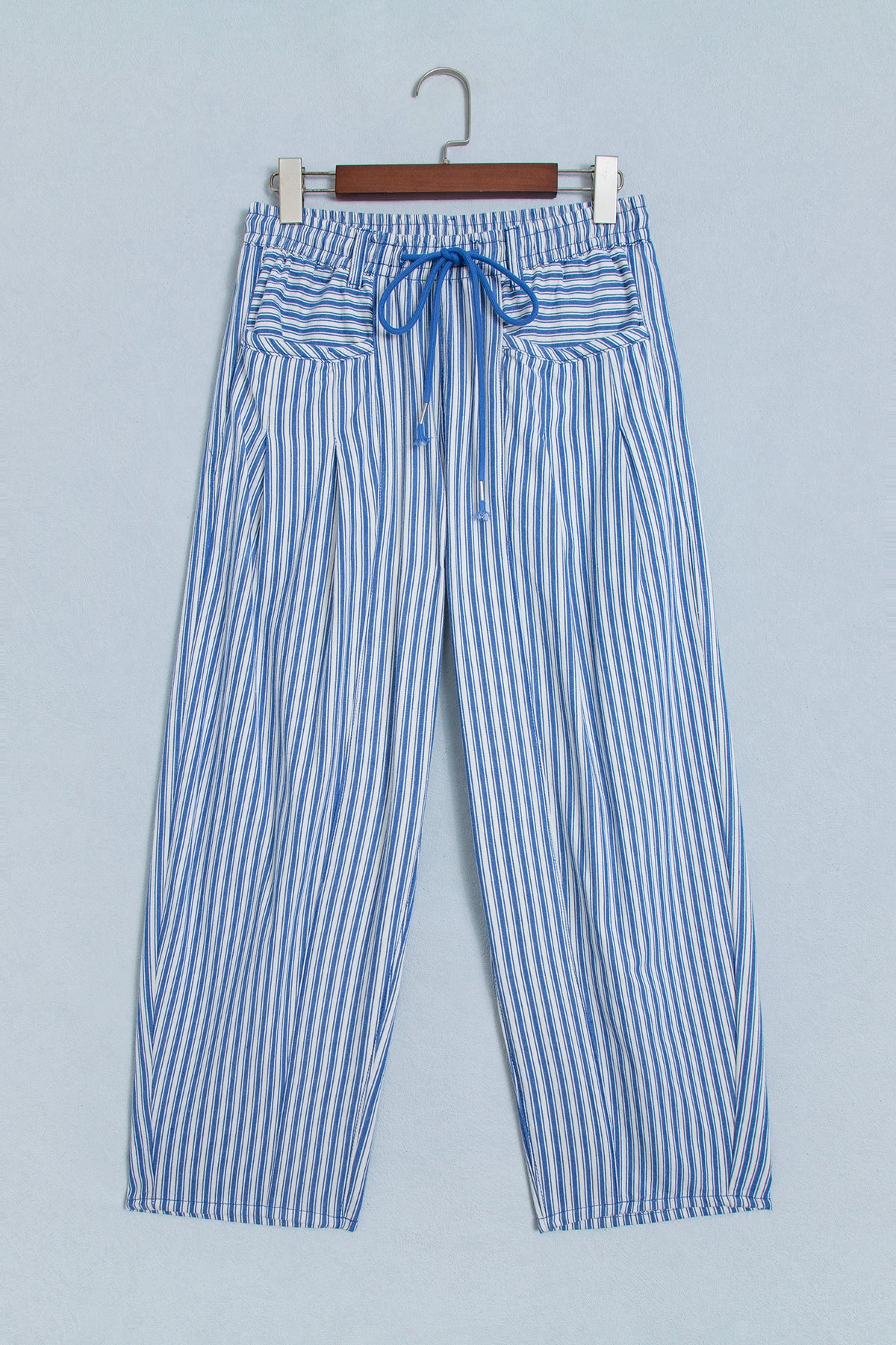 Black Stripe Drawstring Casual Loose Pants