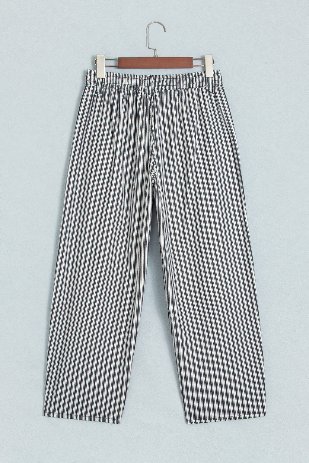 Black Stripe Drawstring Casual Loose Pants